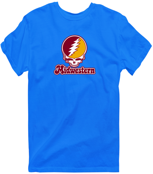 Midwestern Stealie Premium Unisex T-Shirt — Design: Midwestern State University — Royal