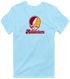 Midwestern Stealie Premium Unisex T-Shirt — Design: Midwestern State University — Light Blue