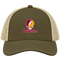 Midwestern Stealie Premium Unisex Trucker Cap — Design: Midwestern State University — Moss/Khaki