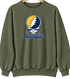 Milwaukee Baseball Stealie Grateful Dead Crewneck — Milwaukee Brewers — Military Green