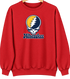 Milwaukee Baseball Stealie Grateful Dead Crewneck — Milwaukee Brewers — Red