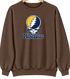 Milwaukee Baseball Stealie Grateful Dead Crewneck — Milwaukee Brewers — Brown