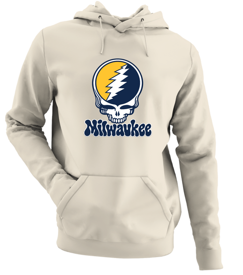 Milwaukee Baseball Stealie Grateful Dead Hoodie — Milwaukee Brewers — Sand