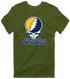 Milwaukee Baseball Stealie Grateful Dead T-Shirt — Milwaukee Brewers — Military Green