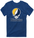 Milwaukee Baseball Stealie Grateful Dead T-Shirt — Milwaukee Brewers — Navy