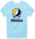 Milwaukee Baseball Stealie Grateful Dead T-Shirt — Milwaukee Brewers — Light Blue
