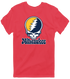 Milwaukee Baseball Stealie Grateful Dead T-Shirt — Milwaukee Brewers — Heather Red