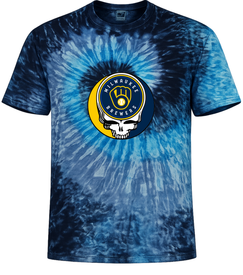 Milwaukee Brewers Stealie Tie-Dye T-Shirt
