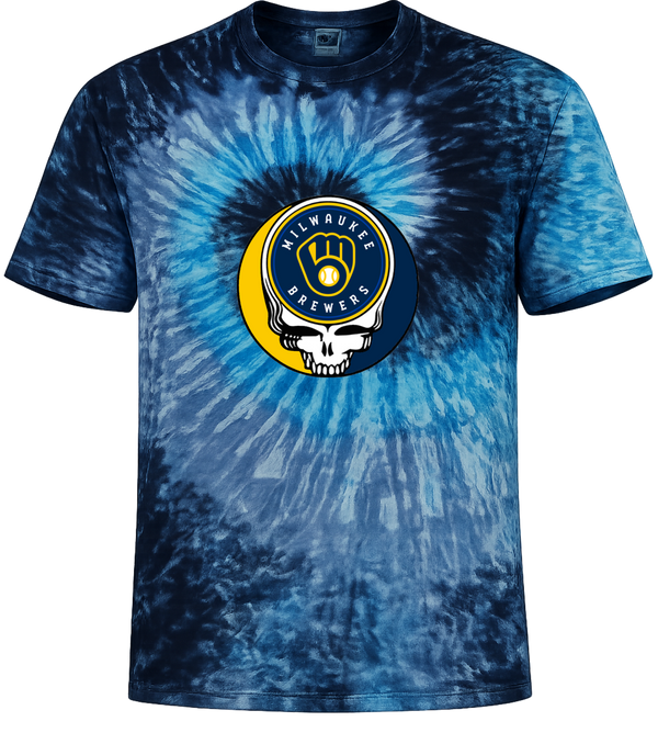 Milwaukee Brewers Stealie Tie-Dye T-Shirt