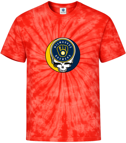 Milwaukee Brewers Stealie Tie-Dye T-Shirt