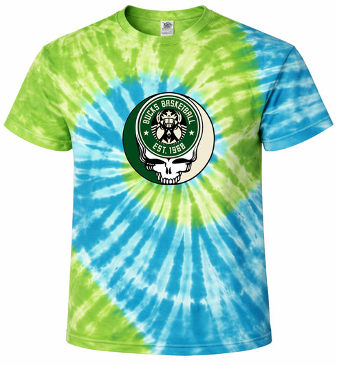 Milwaukee Bucks Stealie Tie-Dye T-Shirt
