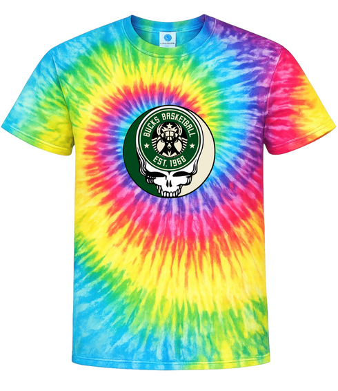 Milwaukee Bucks Stealie Tie-Dye T-Shirt
