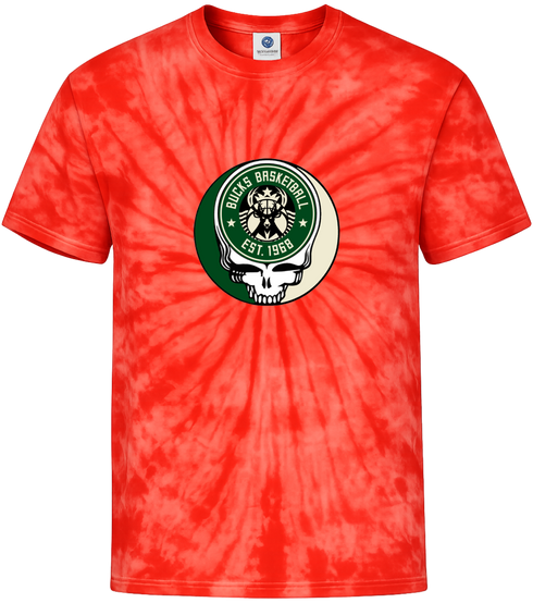 Milwaukee Bucks Stealie Tie-Dye T-Shirt
