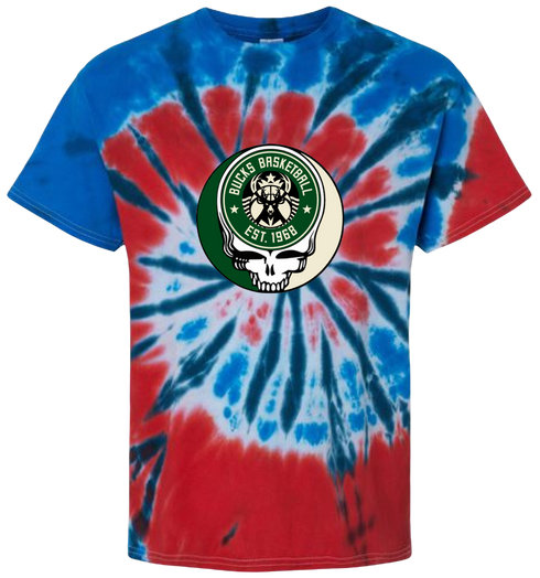Milwaukee Bucks Stealie Tie-Dye T-Shirt