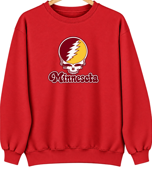Minnesota Stealie Premium Unisex Crewneck — Design: Minnesota Duluth University of — Red