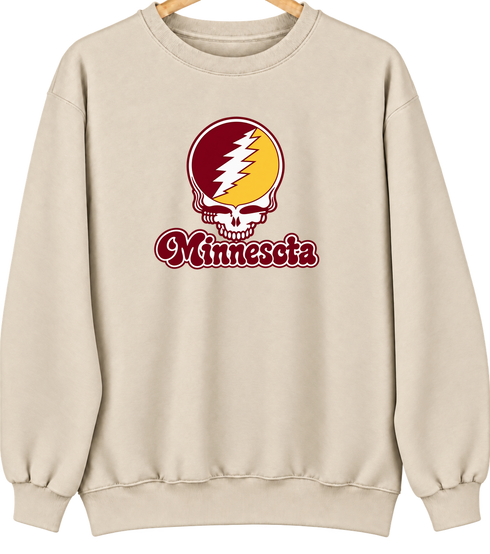Minnesota Stealie Premium Unisex Crewneck — Design: Minnesota Duluth University of — Sand
