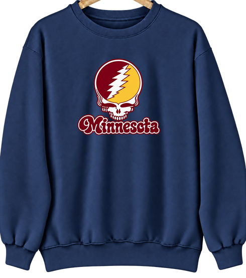 Minnesota Stealie Premium Unisex Crewneck — Design: Minnesota Duluth University of — Navy
