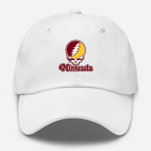 Minnesota Stealie Premium Unisex Dad Hat — Design: Minnesota Duluth University of — White