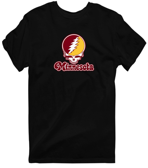 Minnesota Stealie Premium Unisex T-Shirt — Design: Minnesota Duluth University of — Black
