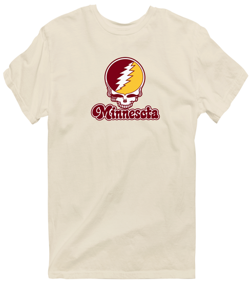Minnesota Stealie Premium Unisex T-Shirt — Design: Minnesota Duluth University of — Sand