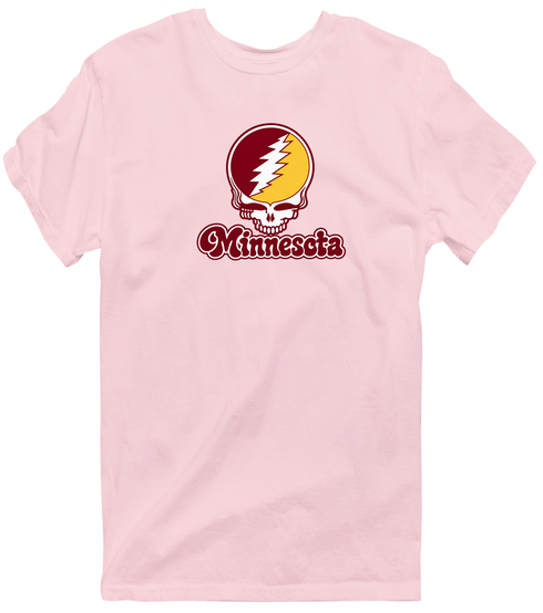 Minnesota Stealie Premium Unisex T-Shirt — Design: Minnesota Duluth University of — Light Pink
