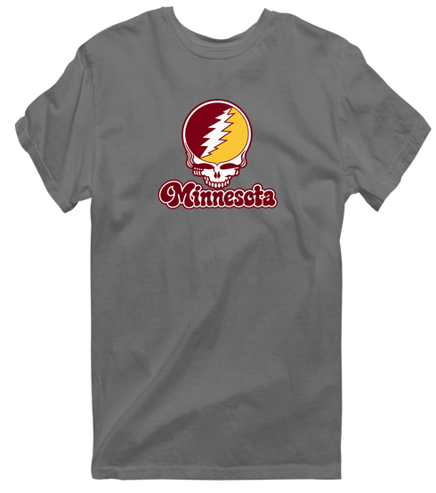 Minnesota Stealie Premium Unisex T-Shirt — Design: Minnesota Duluth University of — Charcoal