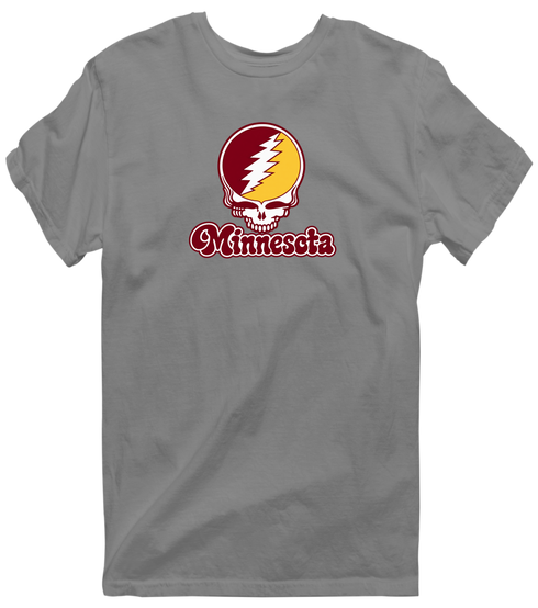 Minnesota Stealie Premium Unisex T-Shirt — Design: Minnesota Duluth University of — Dark Heather