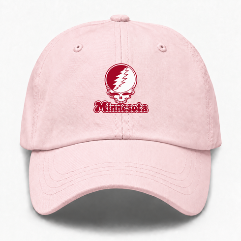 Minnesota Stealie Premium Unisex Dad Hat — Design: Minnesota State University Moorhead — Pink