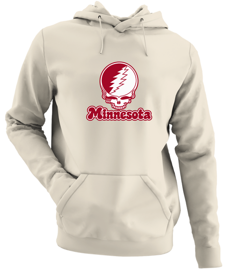 Minnesota Stealie Premium Unisex Hoodie — Design: Minnesota State University Moorhead — Sand
