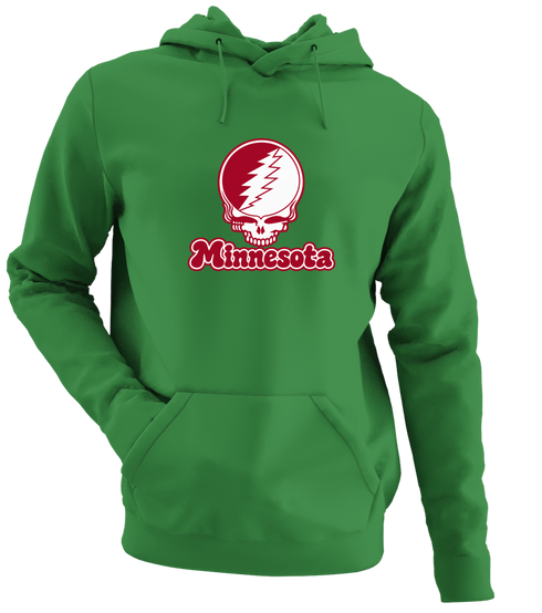 Minnesota Stealie Premium Unisex Hoodie — Design: Minnesota State University Moorhead — Irish Green