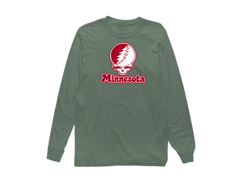 Minnesota Stealie Premium Unisex Long-Sleeve — Design: Minnesota State University Moorhead — Light Green