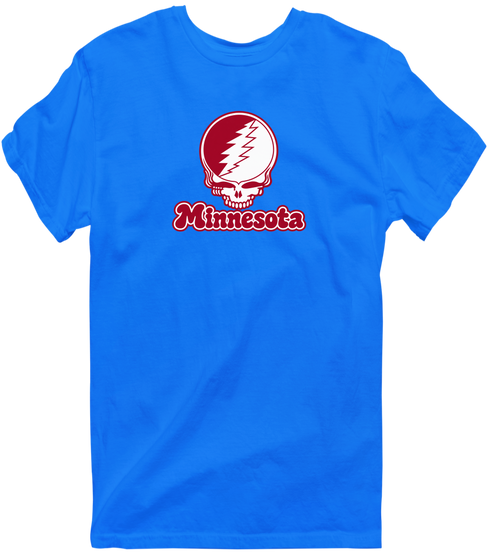 Minnesota Stealie Premium Unisex T-Shirt — Design: Minnesota State University Moorhead — Royal