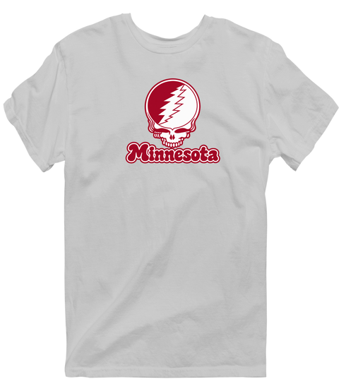 Minnesota Stealie Premium Unisex T-Shirt — Design: Minnesota State University Moorhead — Sport Grey
