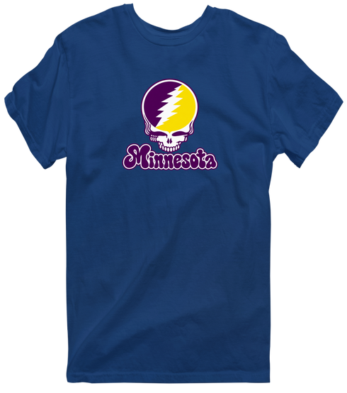 Minnesota Stealie Premium Unisex T-Shirt — Design: Minnesota State University Mankato — Navy