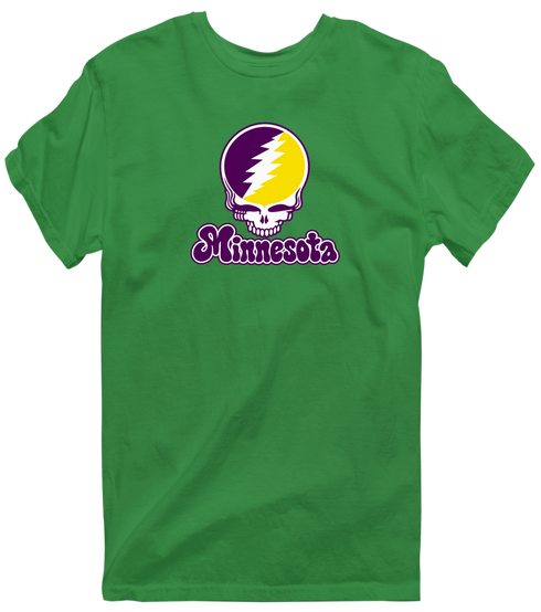 Minnesota Stealie Premium Unisex T-Shirt — Design: Minnesota State University Mankato — Irish Green