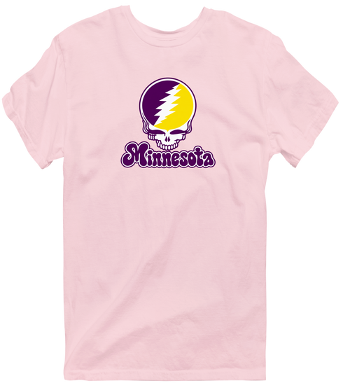 Minnesota Stealie Premium Unisex T-Shirt — Design: Minnesota State University Mankato — Light Pink