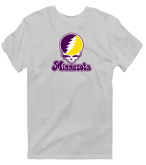 Minnesota Stealie Premium Unisex T-Shirt — Design: Minnesota State University Mankato — Sport Grey