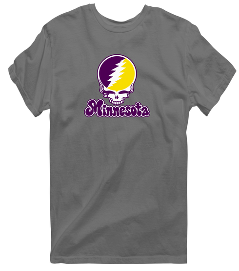 Minnesota Stealie Premium Unisex T-Shirt — Design: Minnesota State University Mankato — Charcoal
