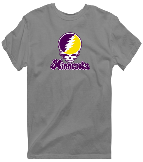 Minnesota Stealie Premium Unisex T-Shirt — Design: Minnesota State University Mankato — Dark Heather
