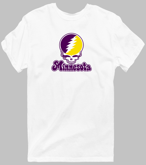Minnesota Stealie Premium Unisex T-Shirt — Design: Minnesota State University Mankato — White