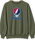 Minnesota Baseball Stealie Grateful Dead Crewneck — Minnesota Twins — Military Green