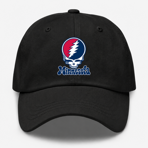 Minnesota Baseball Stealie Grateful Dead Dad Hat — Minnesota Twins — Black