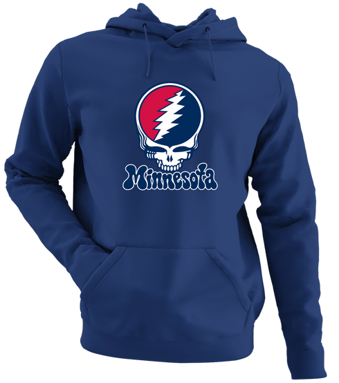 Minnesota Baseball Stealie Grateful Dead Hoodie — Minnesota Twins — Navy