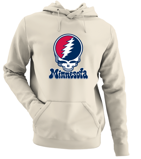 Minnesota Baseball Stealie Grateful Dead Hoodie — Minnesota Twins — Sand