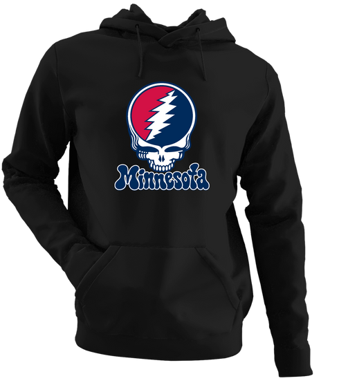 Minnesota Baseball Stealie Grateful Dead Hoodie — Minnesota Twins — Black