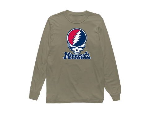 Minnesota Baseball Stealie Grateful Dead Long-Sleeve — Minnesota Twins — Sandstone
