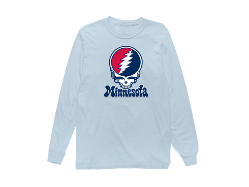 Minnesota Baseball Stealie Grateful Dead Long-Sleeve — Minnesota Twins — Chambray