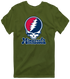 Minnesota Baseball Stealie Grateful Dead T-Shirt — Minnesota Twins — Military Green