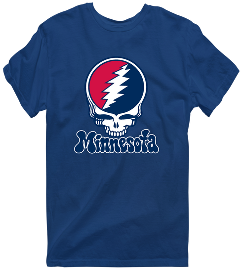 Minnesota Baseball Stealie Grateful Dead T-Shirt — Minnesota Twins — Navy