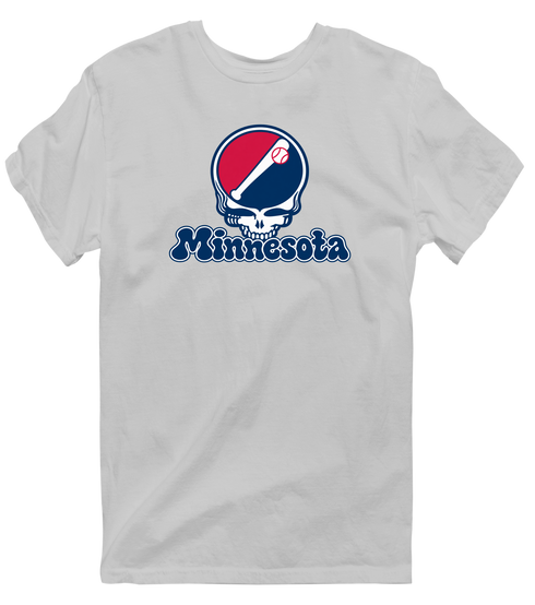 Minnesota Baseball Stealie Grateful Dead T-Shirt — Minnesota Twins — Sport Grey